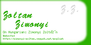 zoltan zimonyi business card